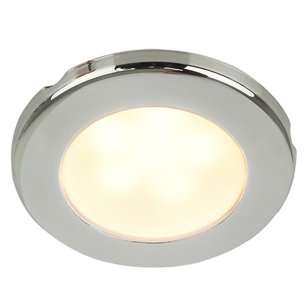 Hella Marine EuroLED 75 Luz empotrable de montaje con tornillo redondo de 3" - LED blanco cálido - Borde de acero inoxidable - 24V [958109121]