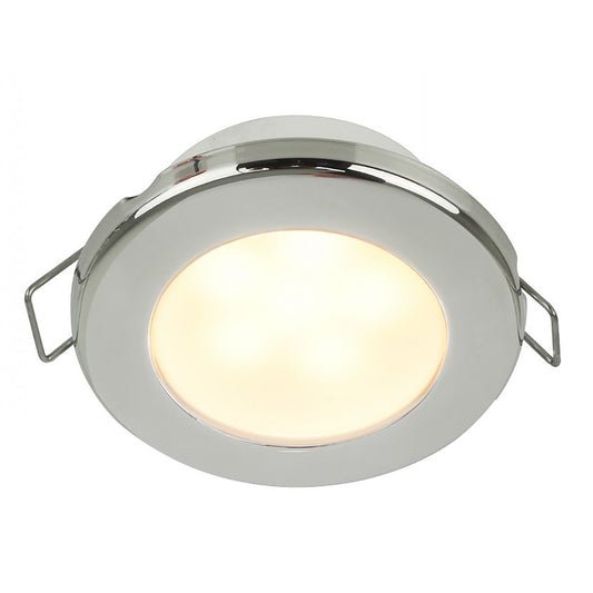 Hella Marine EuroLED 75 Luz empotrada redonda con montaje de resorte de 3" - LED blanco cálido - Borde de acero inoxidable - 12V [958109521]