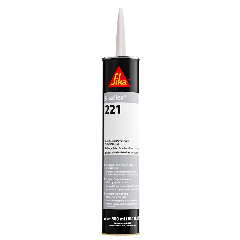 Sika Sikaflex 221 Multi-Purpose Polyurethane Sealant/Adhesive - 10.3oz(300ml) Cartridge - Black [90893]