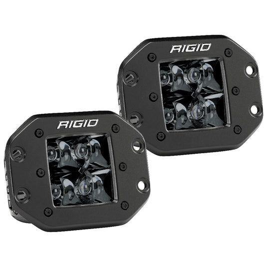 RIGID Industries D-Series PRO Montaje empotrado - Spot LED - Edición medianoche - Par - Negro [212213BLK]