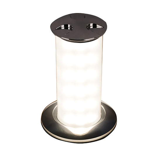 Quick Secret 3W Retractable Lamp w/Automatic Switch IP66 Mirrored Chrome Finish - Warm White LED [FASP3562X12CG00]