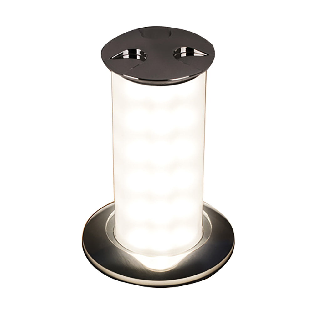 Quick Secret 6W Retractable Lamp w/Automatic Switch IP66 Mirrored Chrome Finish - Warm White LED [FASP1572X12CE00]