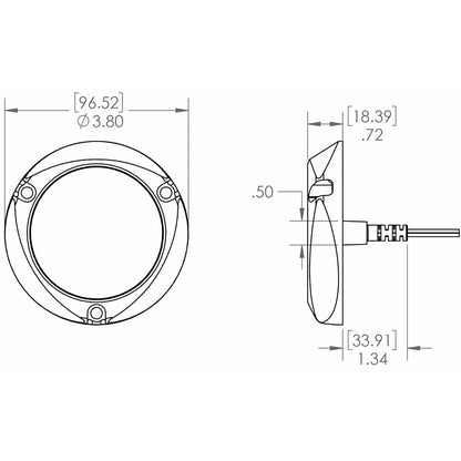 Luz subacuática LED Lumitec SeaBlaze Quattro - Espectro - RGBW [101510]