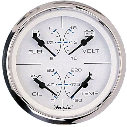 Calibre multifunción Faria Chesapeake blanco SS 4" [33851]