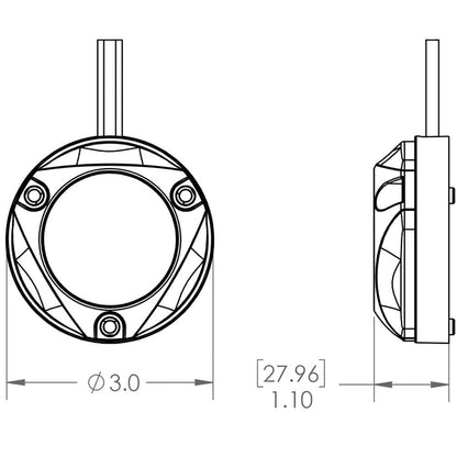 Lumitec Zambezi Mini luz subacuática de montaje en superficie - Azul - Sin atenuación [101457]