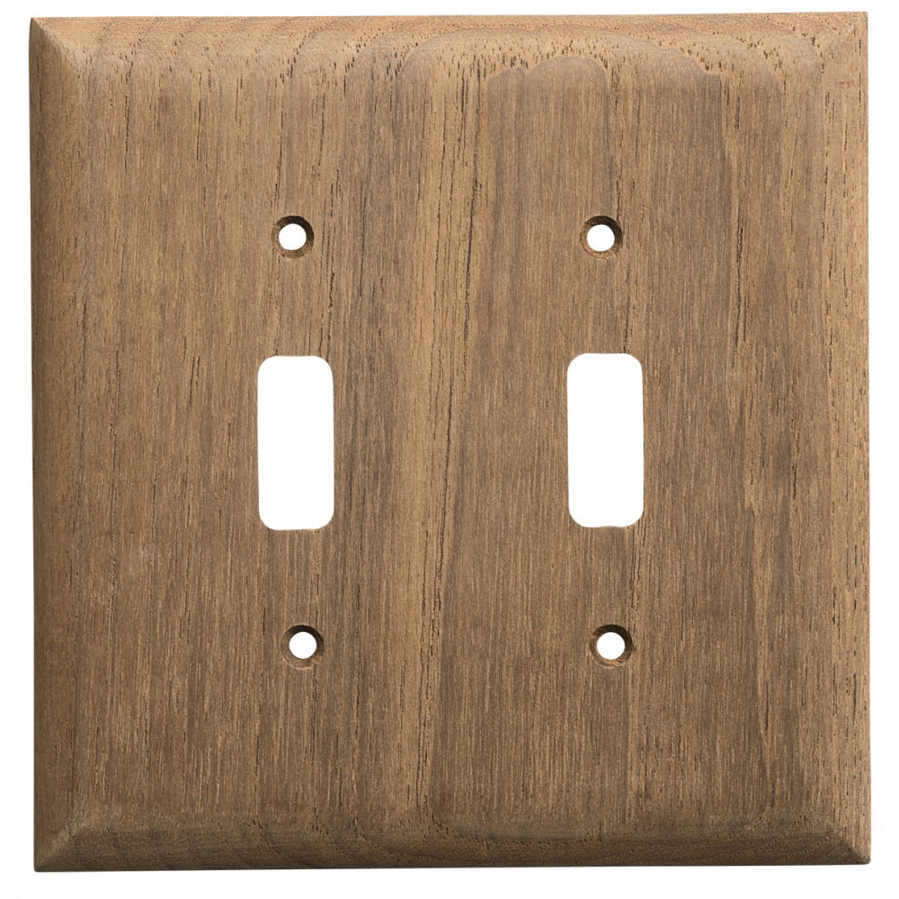 Placa de cubierta para interruptor/receptáculo de 2 palancas Whitecap Teak [60176]