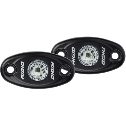 RIGID Industries Luz LED negra de alta potencia Serie A - Par - Azul [482113]