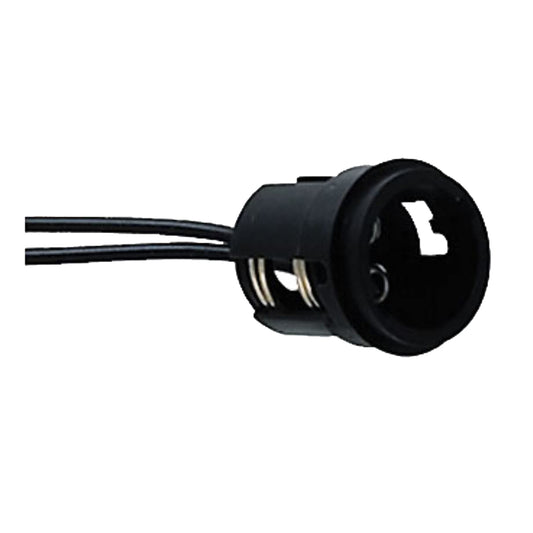 Conector hembra de bayoneta de doble contacto Perko - Polímero negro con conector flexible de 10" [0024DP1]