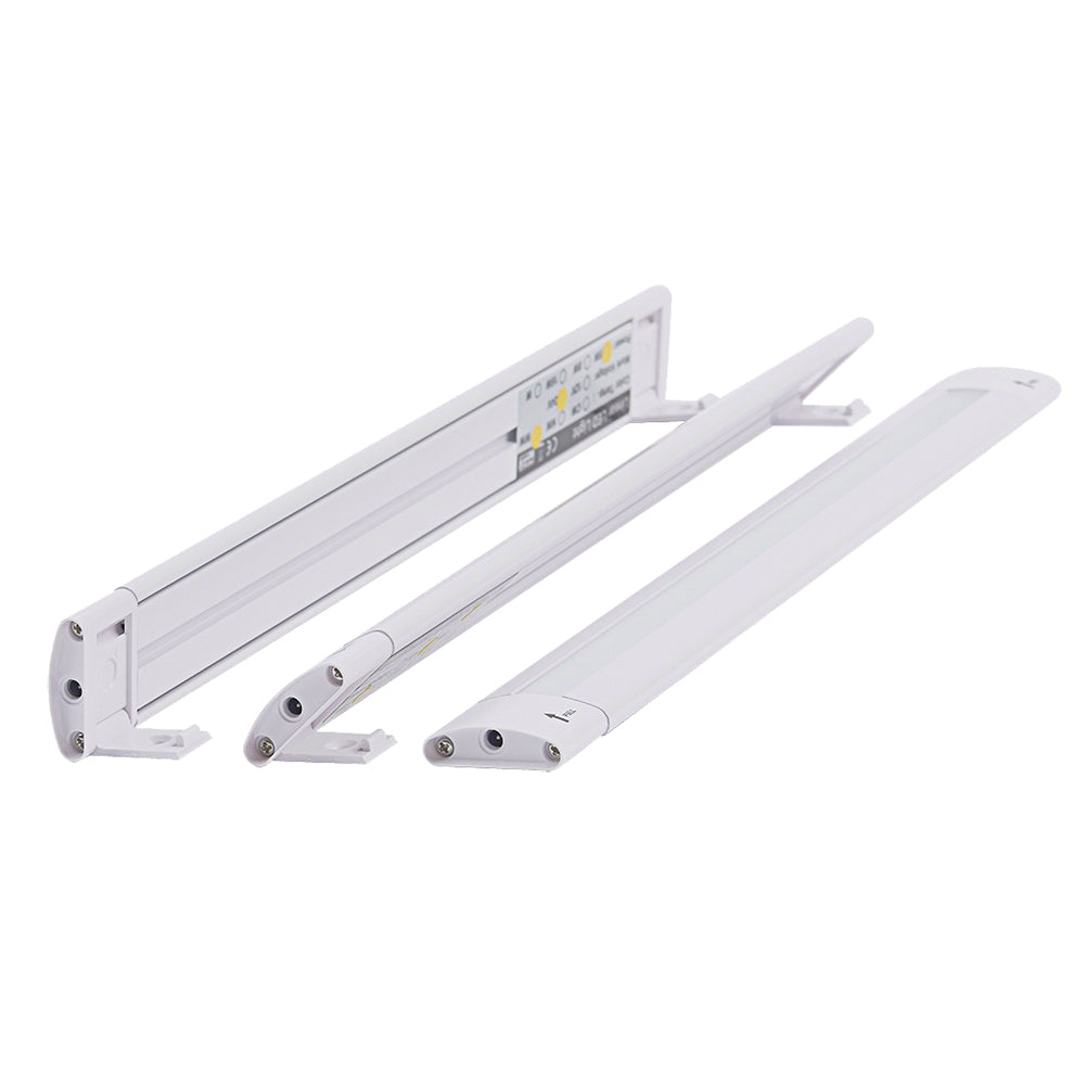 Lunasea Luz LED lineal ajustable con atenuador incorporado - 12" de largo, 12 VCC, blanco cálido con interruptor [LLB-32KW-01-00]