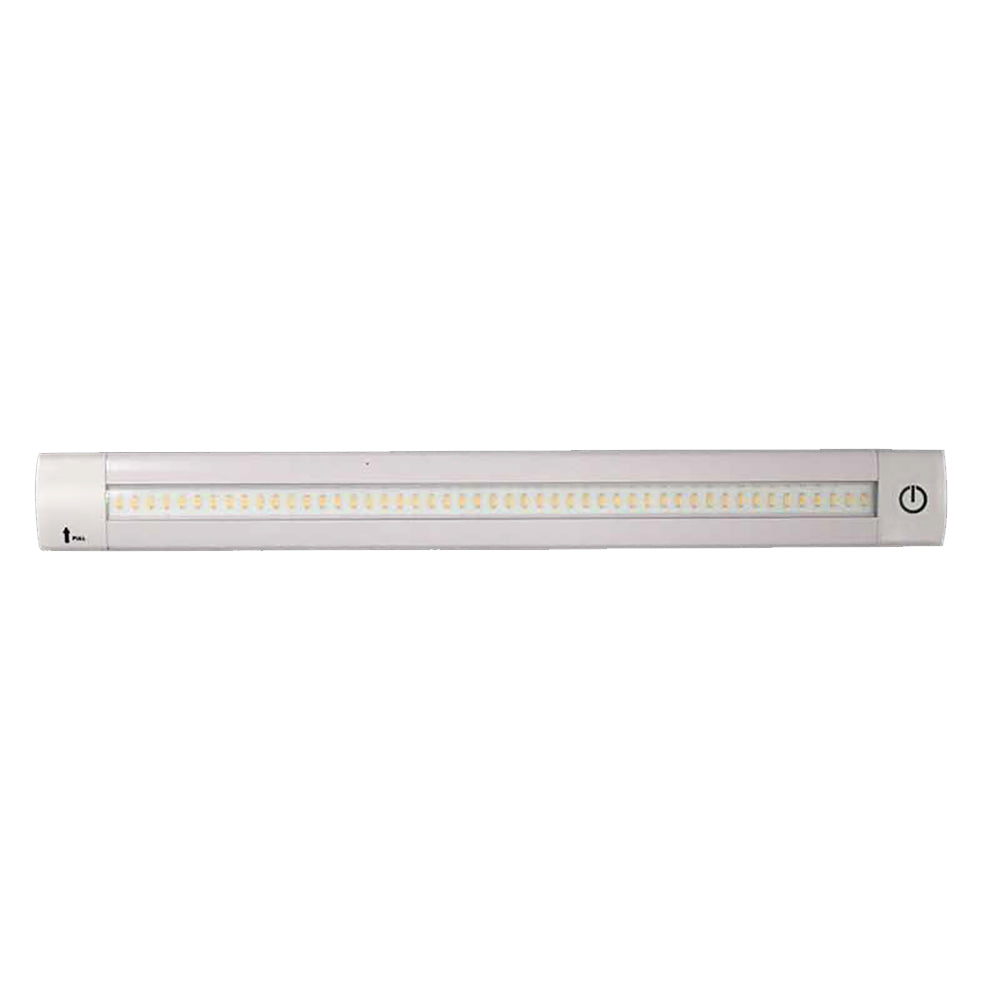 Lunasea Luz LED lineal ajustable con atenuador incorporado - 12" de largo, 12 VCC, blanco cálido con interruptor [LLB-32KW-01-00]