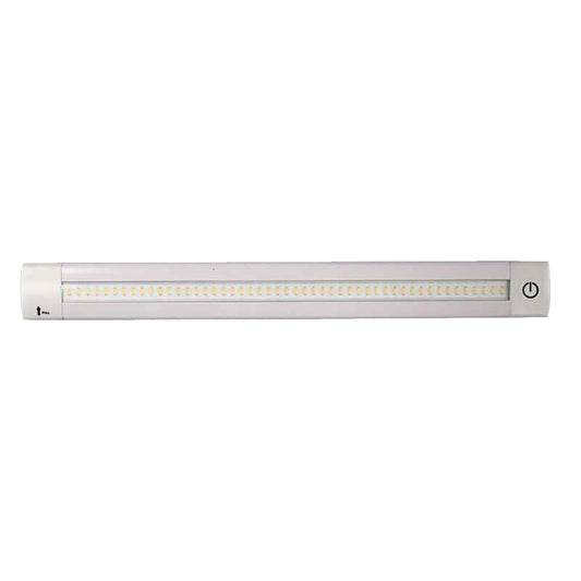 Lunasea Luz LED lineal ajustable con atenuador incorporado - 12" de largo, 12 VCC, blanco cálido con interruptor [LLB-32KW-01-00]