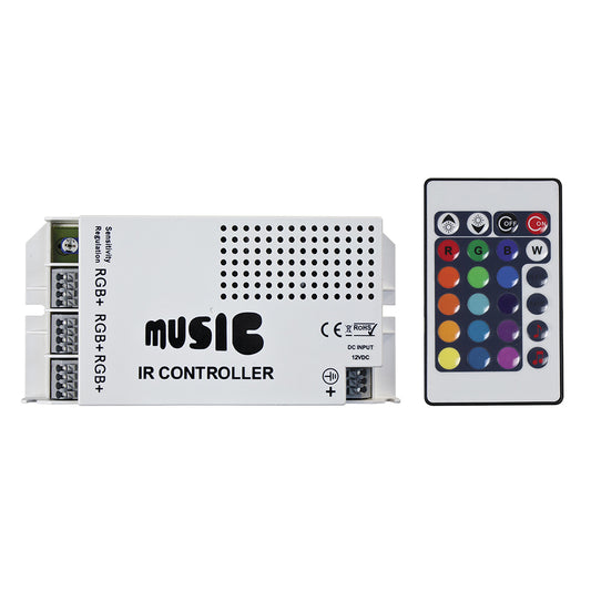 Controlador RGB activado por sonido HEISE con control remoto por infrarrojos [HE-RGBSAC-1]