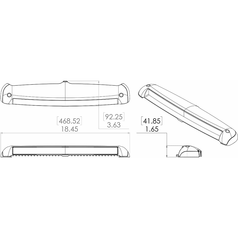 Lumitec Razor Barra de luz de 18" - Inundación - Blanco [101586]