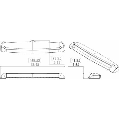 Lumitec Razor Barra de luz de 18" - Inundación - Blanco [101586]