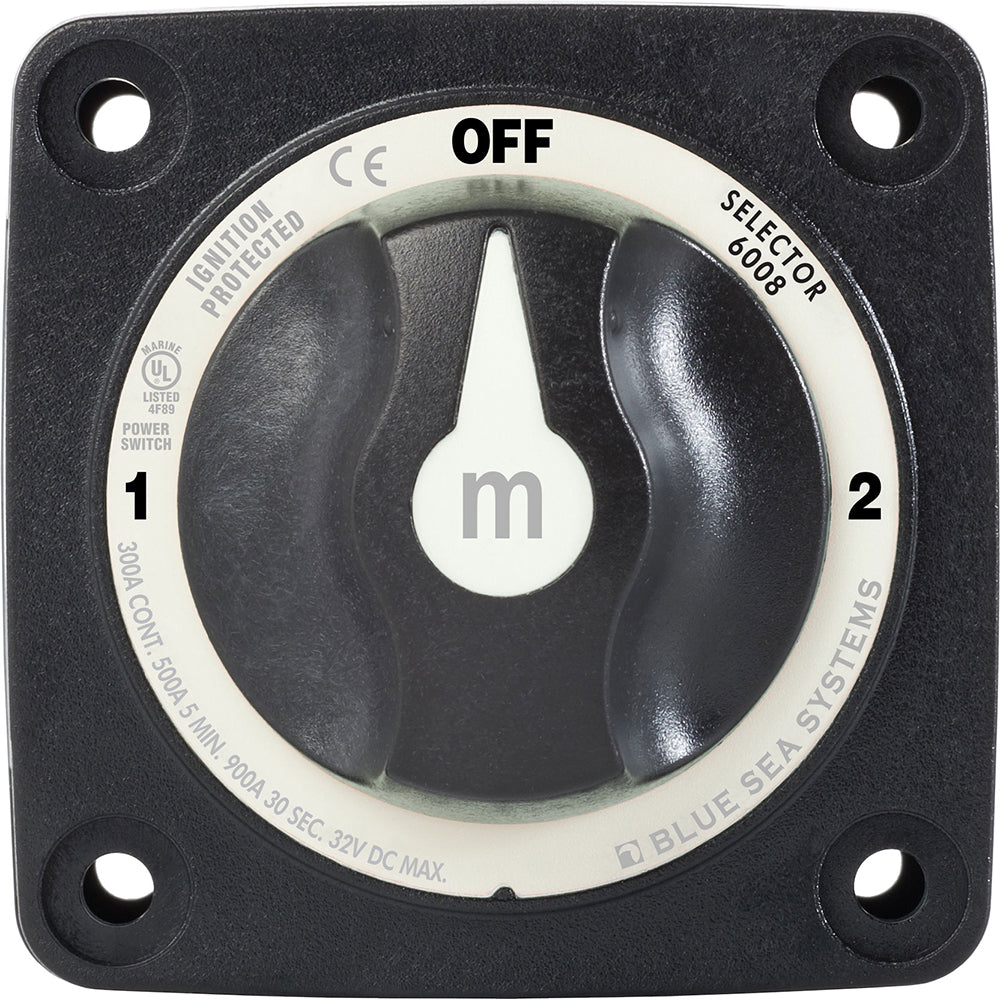 Blue Sea 6008200 m-Series Selector Interruptor de batería de 3 posiciones - Negro [6008200]