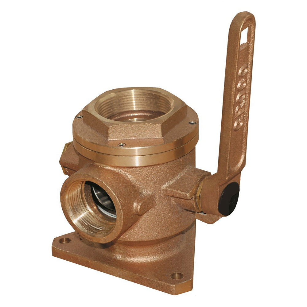 GROCO 1-1/2" Safety Seacock w/1-1/4" Side Port  [SBV-1500-P]