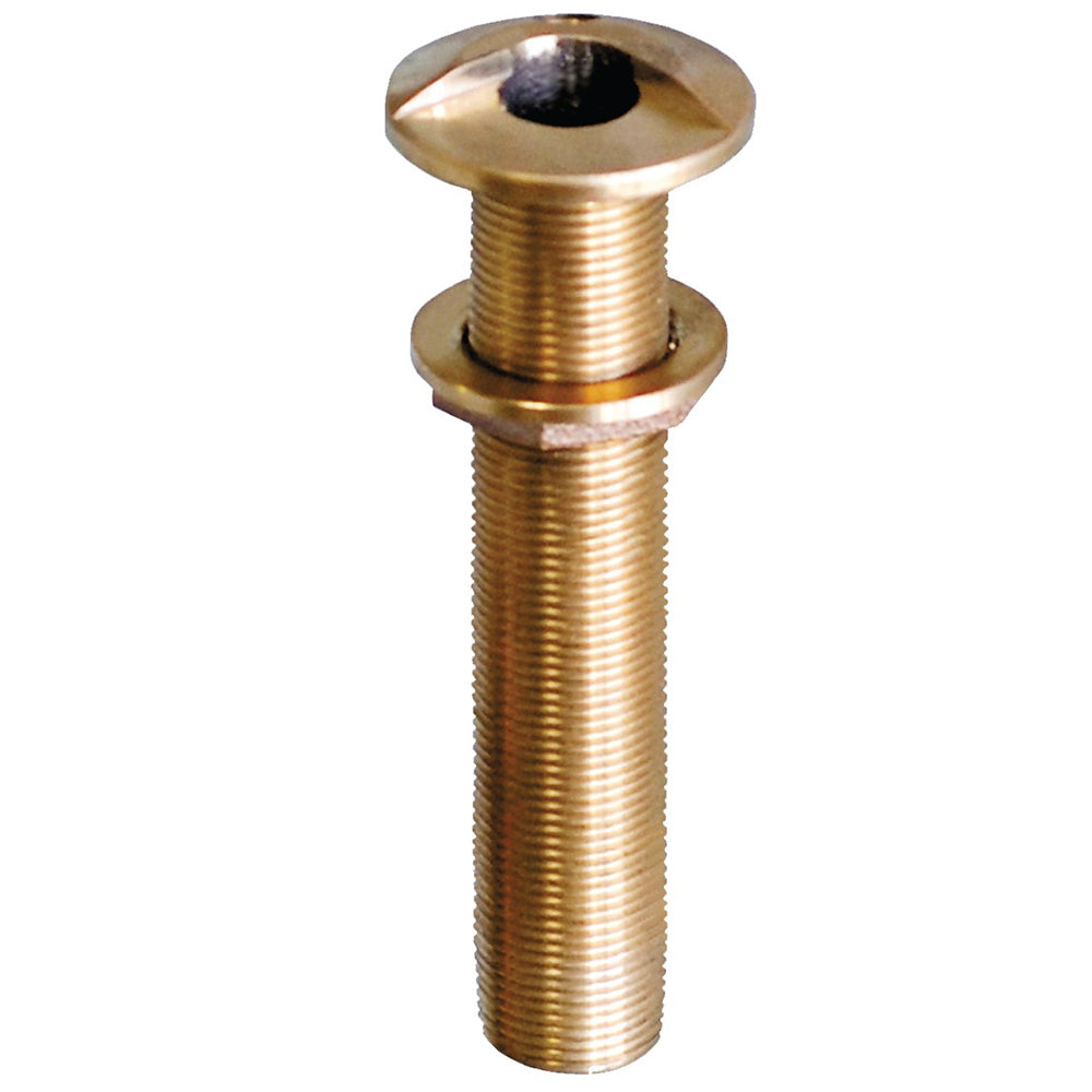GROCO 1-1/2" Bronze Extra Long High Speed Thru-Hull Fitting w/Nut  [HSTHXL-1500-W]