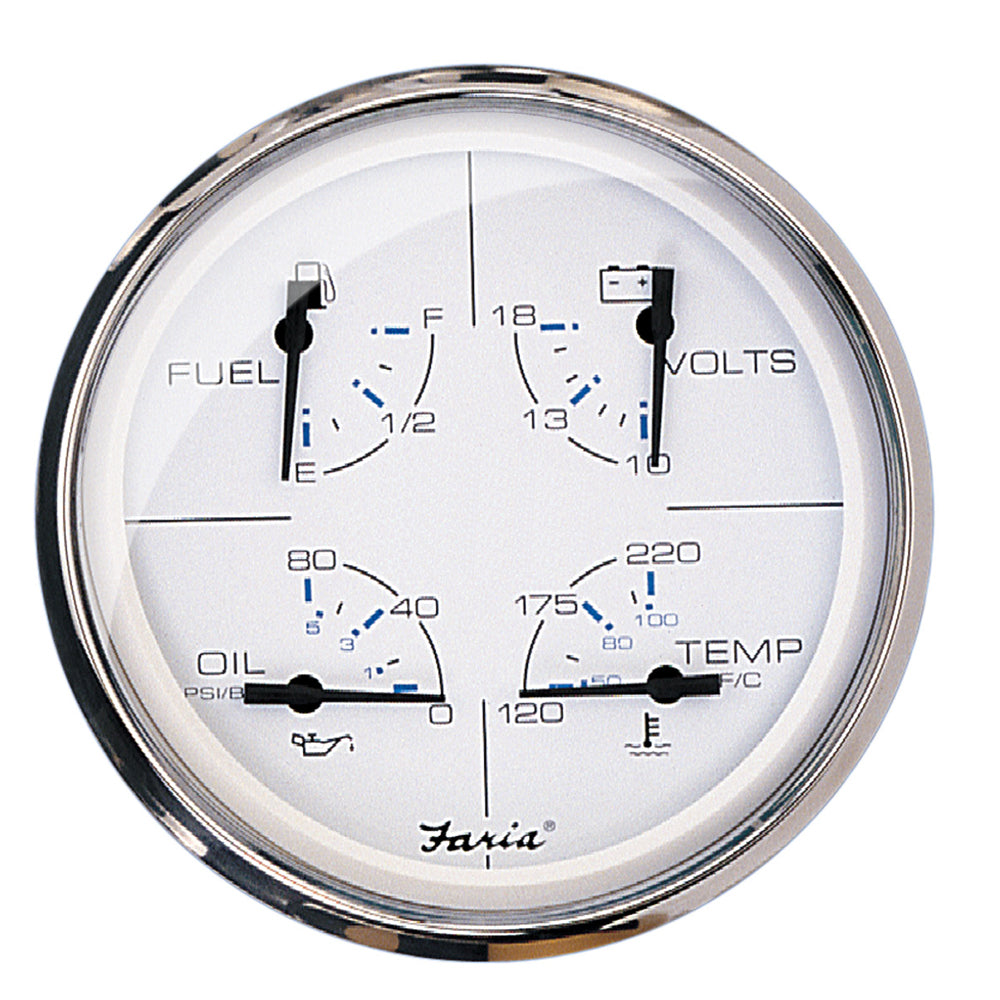 Calibre multifunción Faria Chesapeake blanco SS 5" [33864]