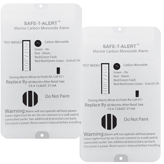 Alarma de monóxido de carbono Safe-T-Alert FX-4 - Paquete de 2 [FX-4MARINE2-PACK]