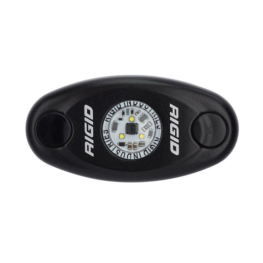 RIGID Industries A-Series Luz LED negra de alta potencia individual - Blanco frío [480093]