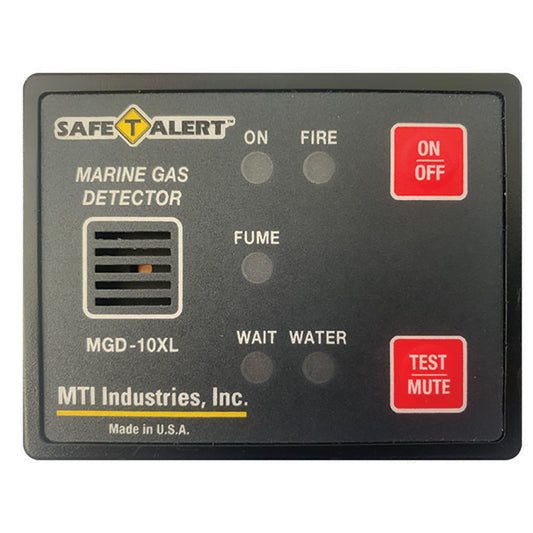 Safe-T-Alert Alarma de vapor de gas, humos, fuego y agua de sentina - Montaje en superficie negro [MGD-10XL]