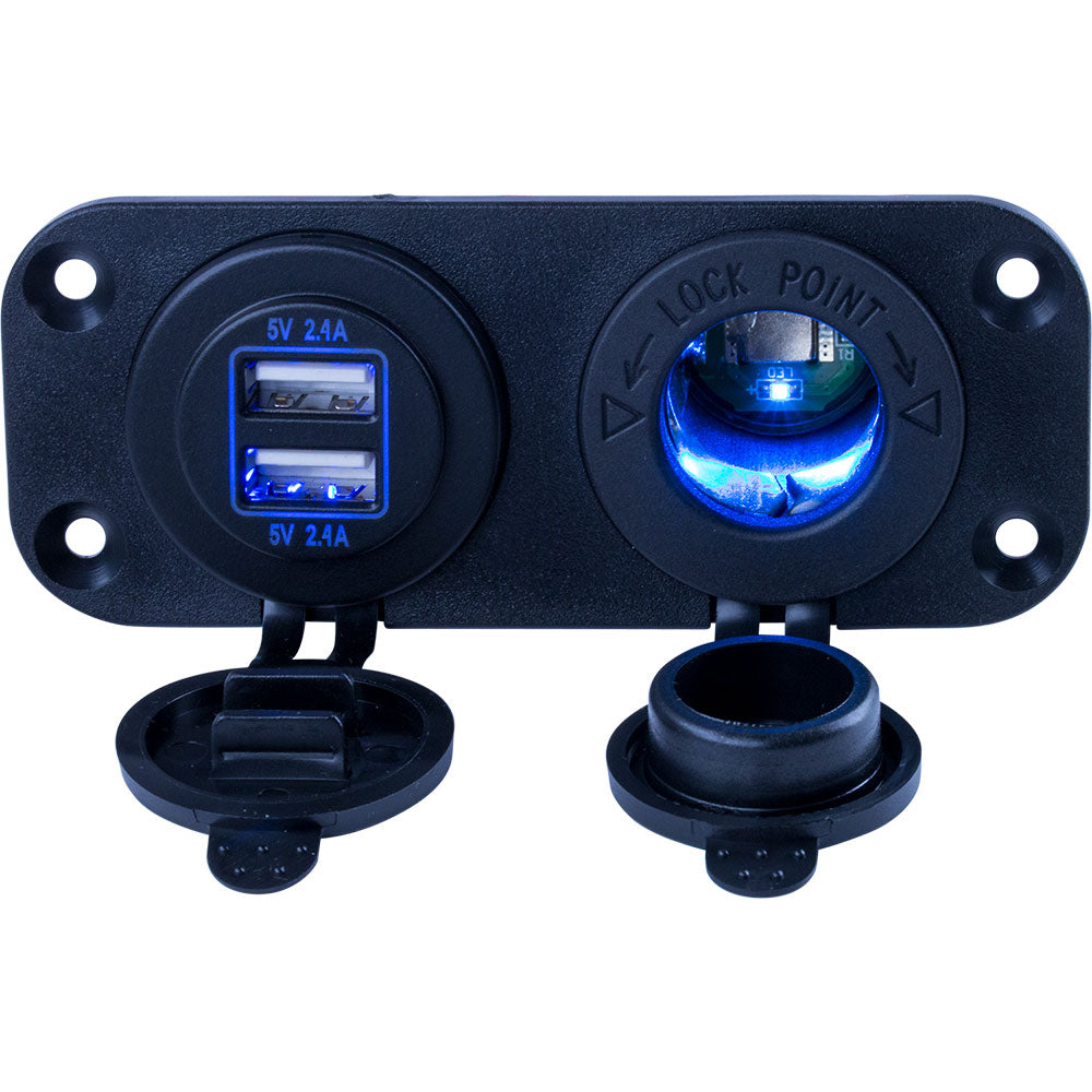 Panel de toma de corriente USB doble Sea-Dog [426505-1]