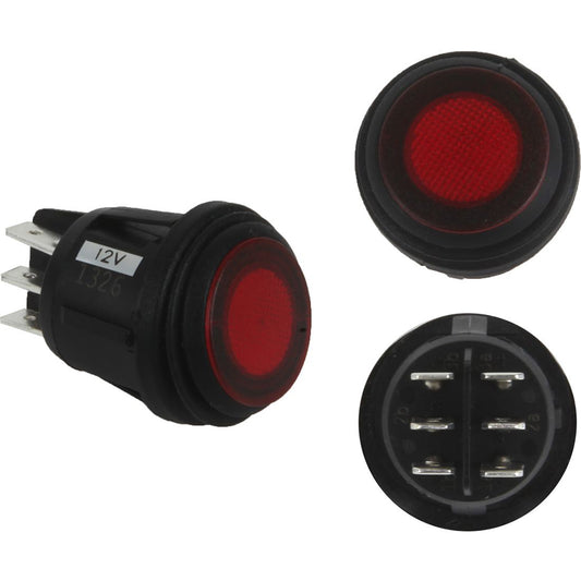 RIGID Industries Interruptor basculante de 3 posiciones - Rojo [40181]