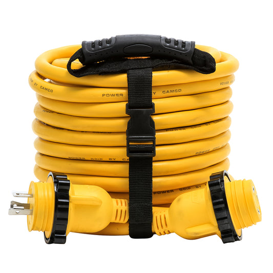 Camco 30 Amp Power Grip Marine Extension Cord - 50 M-Locking/F-Locking Adapter [55613]