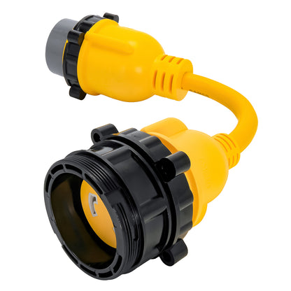 Adaptador de bloqueo Camco 50AM/30AF Power Grip Marine de 12" - Adaptador de bloqueo M/F [55625]