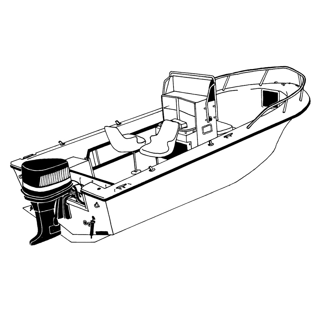 Carver Performance Poly-Guard Cubierta para barco diseñada para adaptarse f/20.5 V-Hull Consola central Barco de pesca - Gris [70020P-10]