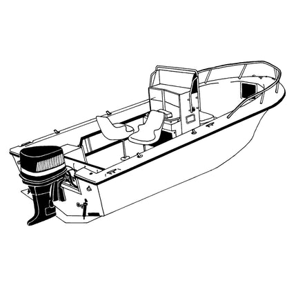 Carver Performance Poly-Guard Cubierta para barco diseñada para adaptarse f/20.5 V-Hull Consola central Barco de pesca - Gris [70020P-10]