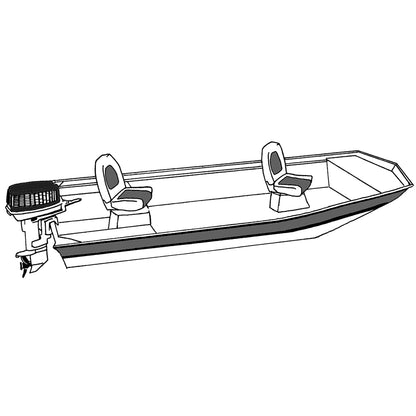 Carver Performance Poly-Guard Cubierta para barco diseñada para adaptarse f/16.5 Open Jon Boats - Shadow Grass [74203C-SG]