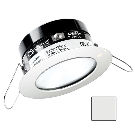 i2Systems Apeiron PRO A503 - Luz de montaje con resorte de 3W - Redonda - Blanco frío - Acabado blanco [A503-31AAG]