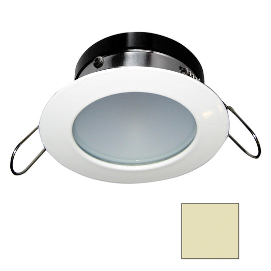 i2Systems Apeiron A1110Z - Luz de montaje con resorte de 4,5 W - Redonda - Blanco cálido - Acabado blanco [A1110Z-31CAB]