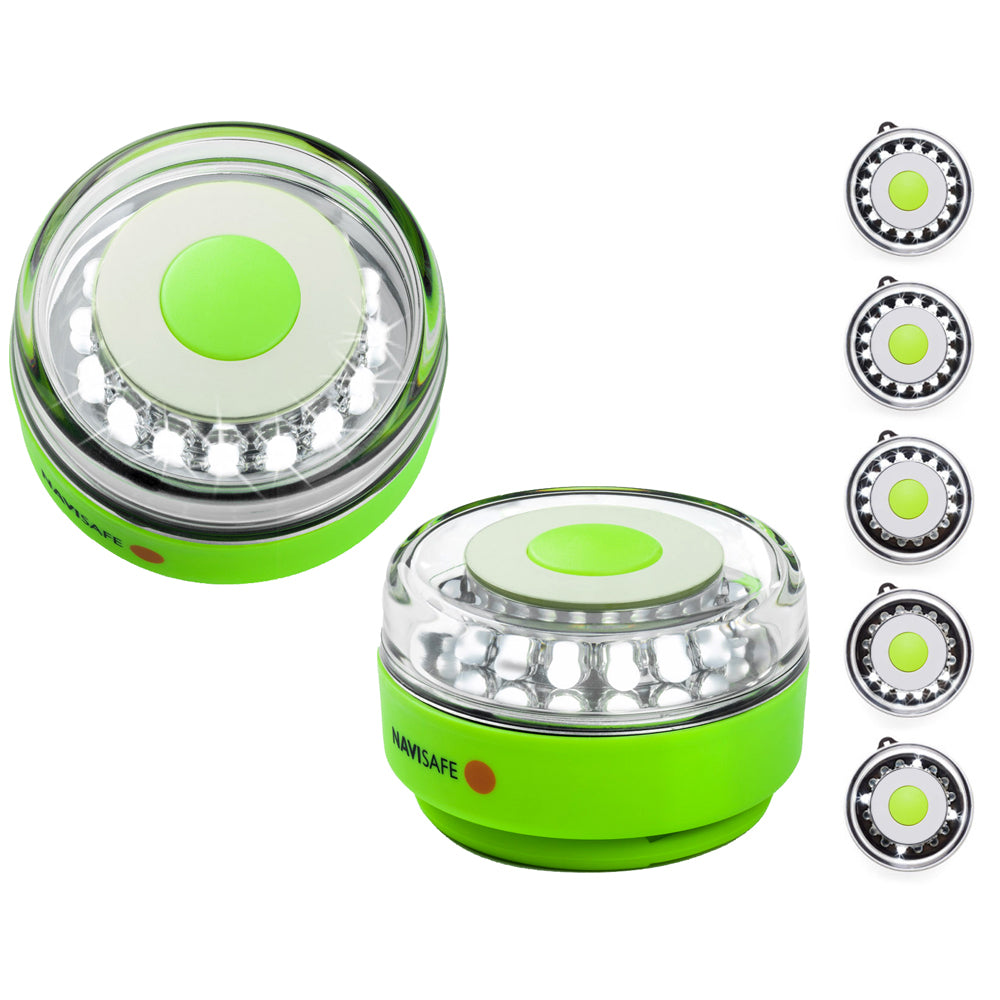 Navisafe Navilight All-White 5 Modo 360 Rescue 2NM con base magnética verde [010-1]