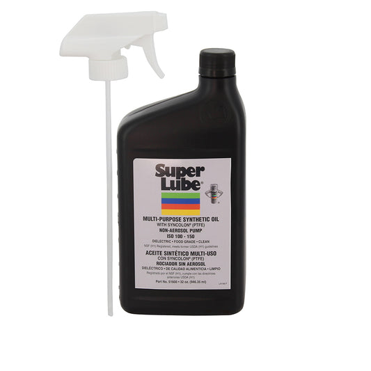 Aceite sintético de grado alimenticio Super Lube - Pulverizador de gatillo de 1 qt [51600]