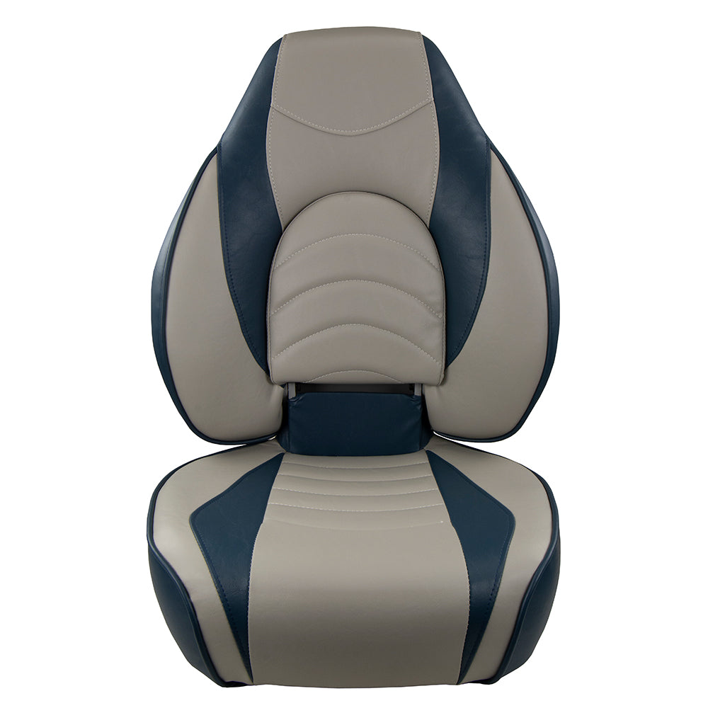 Springfield Asiento plegable con respaldo alto Fish Pro - Azul/Gris [1041631-1]