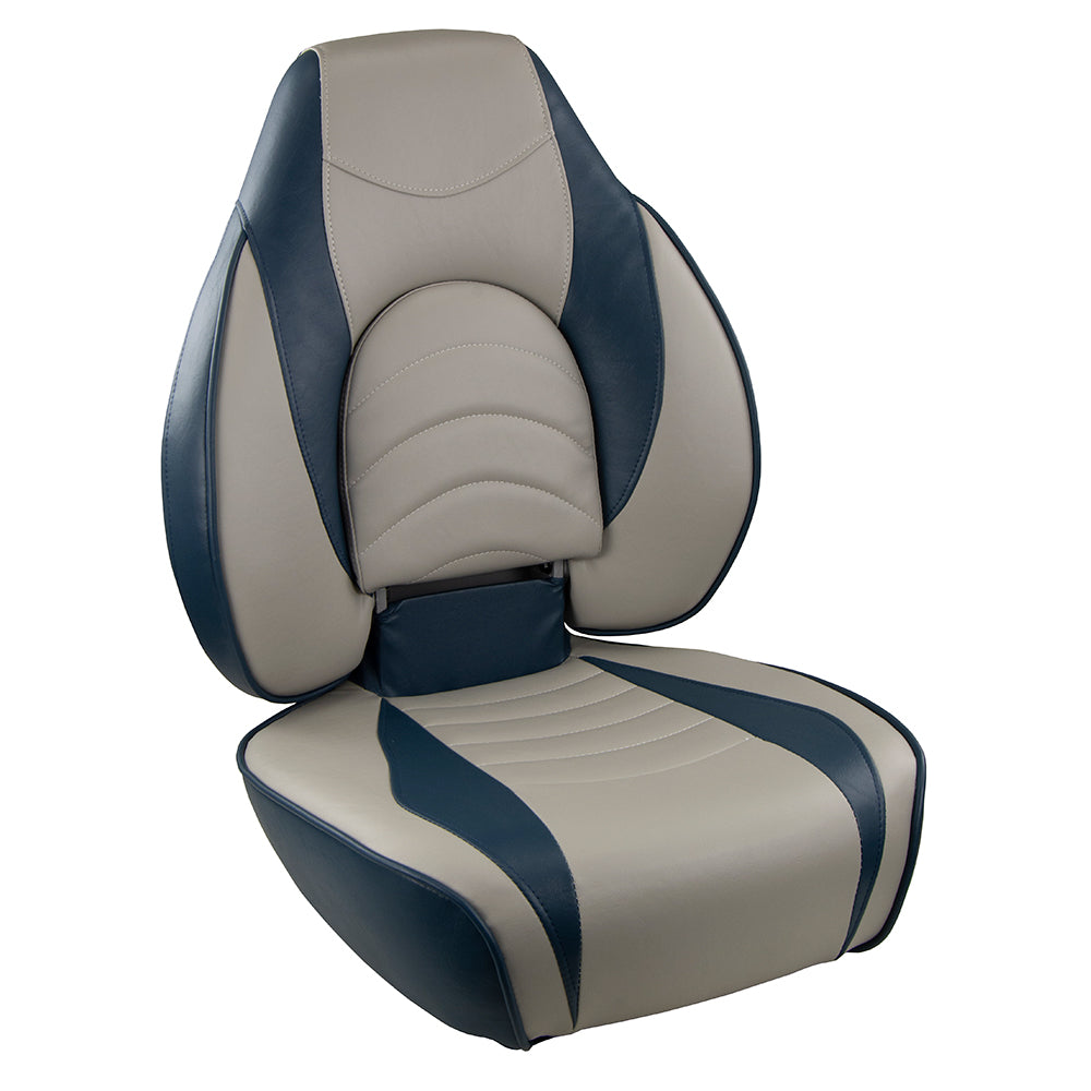 Springfield Asiento plegable con respaldo alto Fish Pro - Azul/Gris [1041631-1]