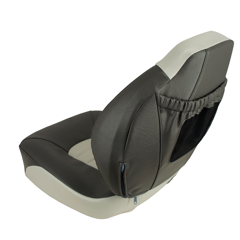 Asiento plegable Springfield Fish Pro con respaldo medio - Carbón/Gris [1041733]