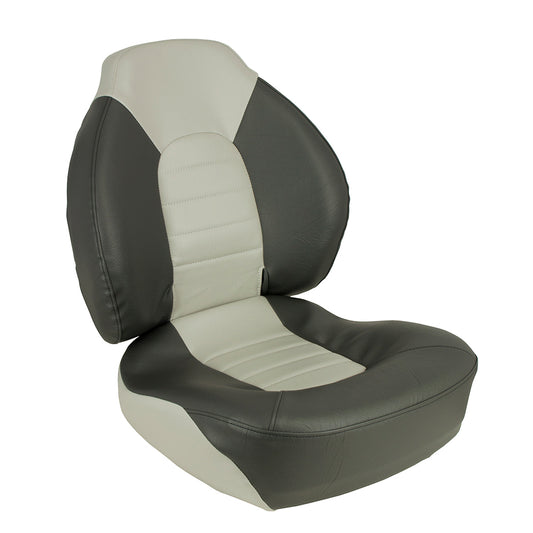 Asiento plegable Springfield Fish Pro con respaldo medio - Carbón/Gris [1041733]