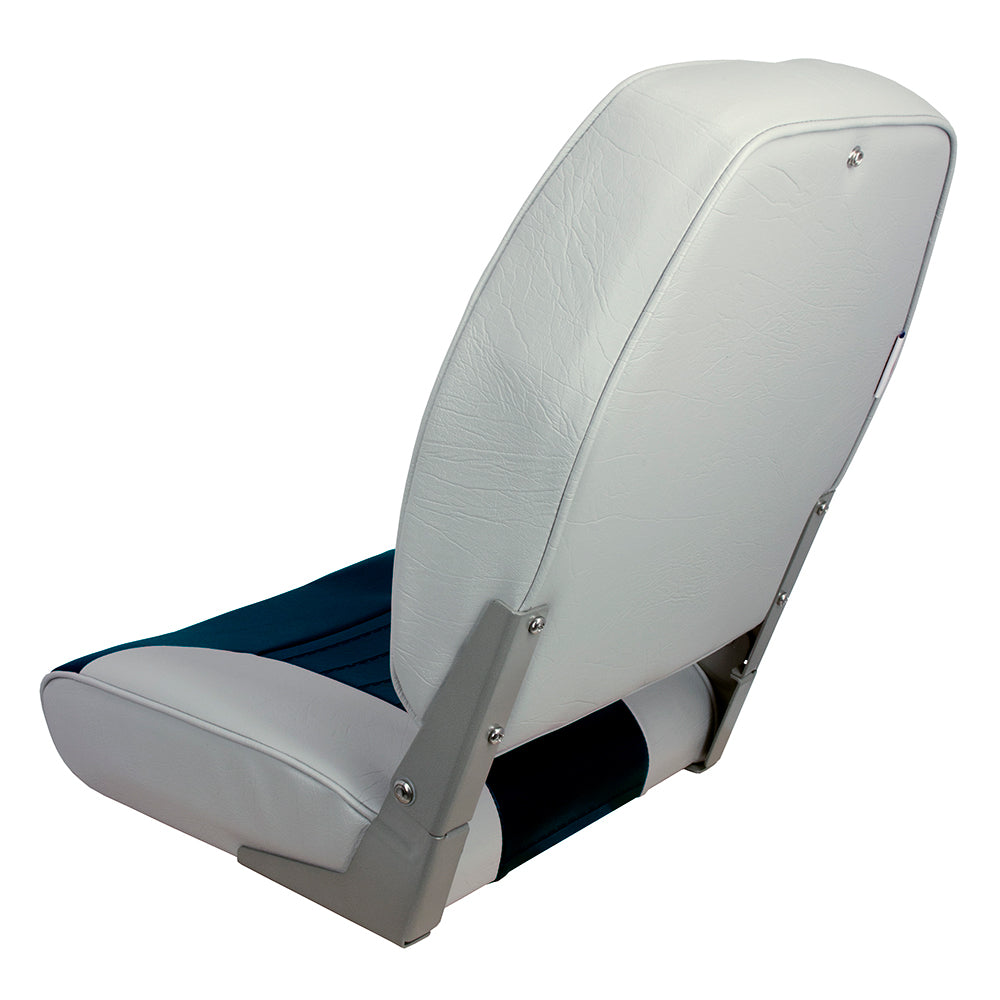 Asiento plegable multicolor con respaldo alto Springfield - Azul/Gris [1040661]