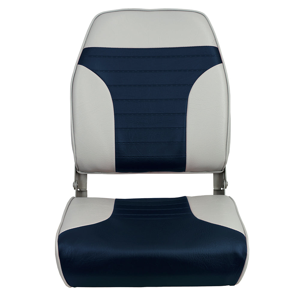 Asiento plegable multicolor con respaldo alto Springfield - Azul/Gris [1040661]