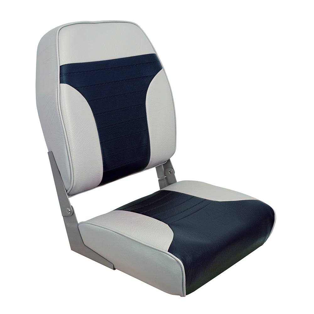 Asiento plegable multicolor con respaldo alto Springfield - Azul/Gris [1040661]