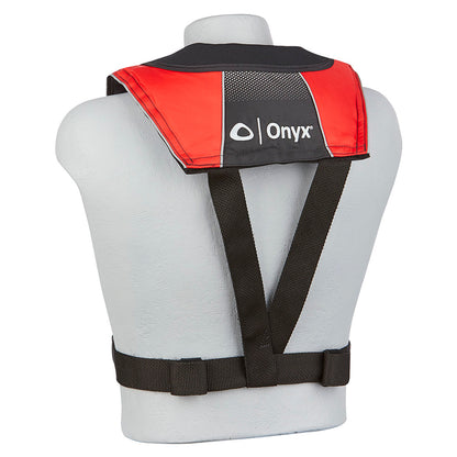 Onyx A/M-24 Series All Clear Chaleco salvavidas inflable automático/manual - Negro/Rojo - Adulto [132200-100-004-20]
