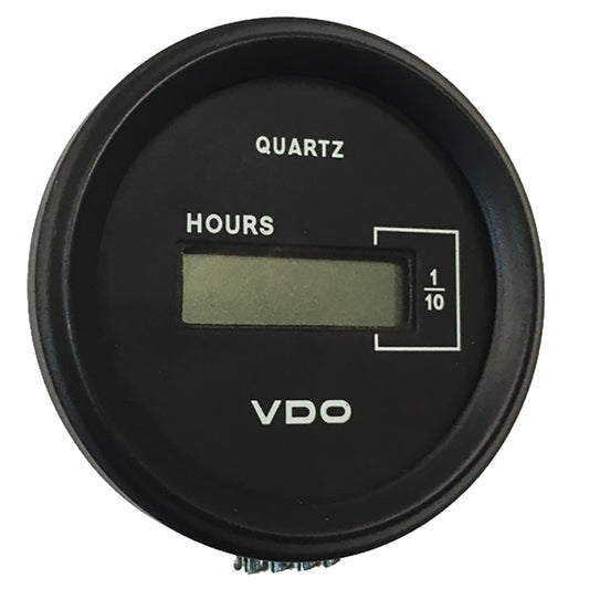 VDO Cockpit Marine Reloj horario LCD de 52 mm (2-1/16") - Esfera negra/bisel cromado [331-546]