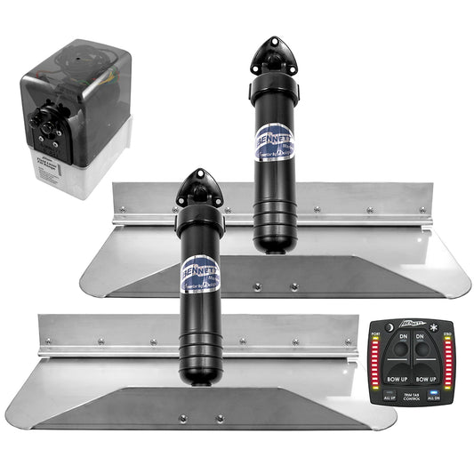 Sistema de pestaña de compensación hidráulica Bennett Marine 18x9 con indicación de una caja [189OBI]