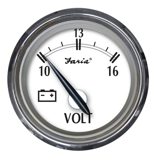 Voltímetro Faria Newport SS de 2" - 10 a 16V [25009]