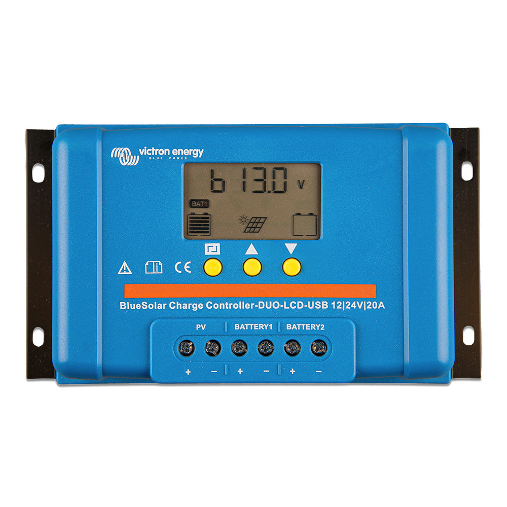 Controlador de carga Victron BlueSolar PWM (DUO) Control de carga USB LCD - 12/24 VCC - 20 A [SCC010020060]