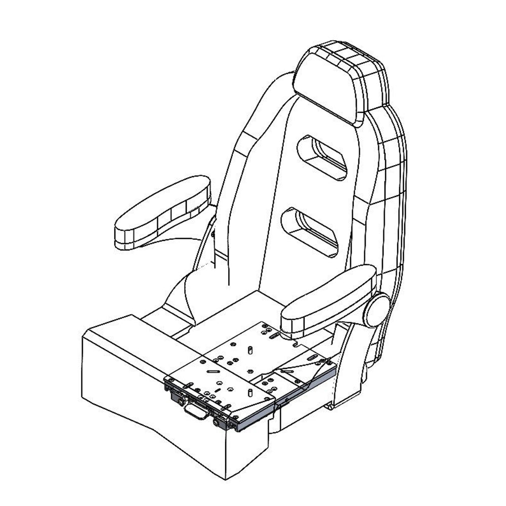 Corredera de asiento ajustable de perfil bajo TACO [M20-1013A]