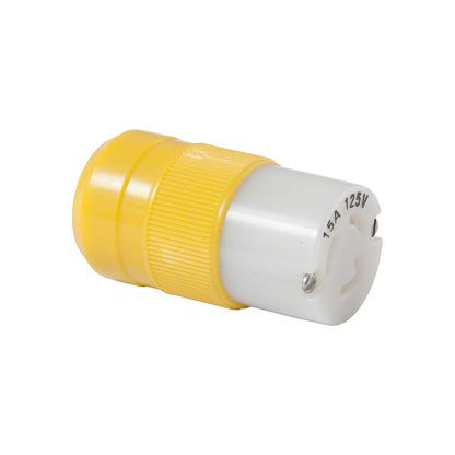 Conector de bloqueo Marinco - 15A, 125V - Amarillo [4731CR]